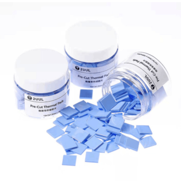 2uul cuscinetti di silicone termico pre-taglio per dissipazione di calore della CPU e riparazione della scheda