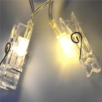 1.5m 10pcs LED String Lights - Photo Clips Fairy Lights for Wedding Holiday Decorations