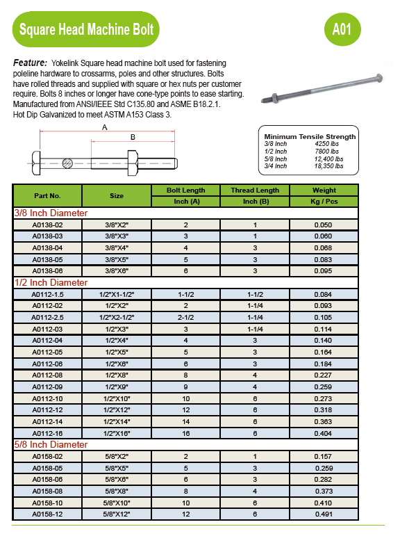 3 8‘’-square-head-machine-bolt-specification