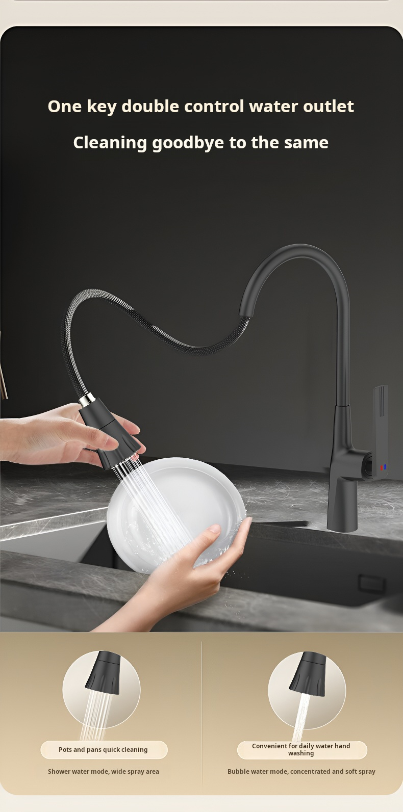 Black Kitchen Water Faucet