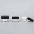 Clear Black Square CosmeticCream Διπλό Ακρυλικό με Καπάκι