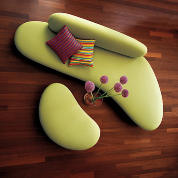 Modularer Kreis geformter Sofa mit gekrümmter Osmanisch