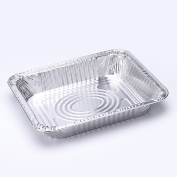 Wholesale Disposable Aluminum Foil with Plastic Lids - Takeaway Containers Silver