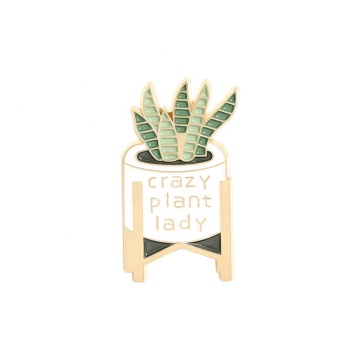 Wholesale Cute Cartoon Potted Plant Brooch - Turtle Back Bamboo Cactus Aloe Accessory Pin