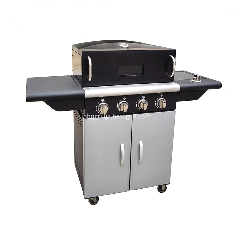 Gas Pizza Oven Side View