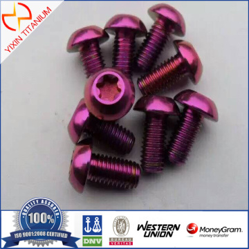 Titanium ISO 14583 Round head screws with hexalobular slot