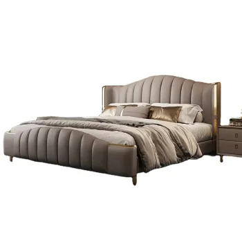 Modern Nordic Luxury Bedroom Furniture: King Size Bed Frames and High-Quality Designs