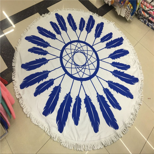 100% Organic Cotton Round Beach Towel Cotton