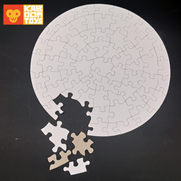 puzzle a forma rotonda in bianco a sublimazione personalizzato 68 pezzi