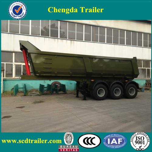 3 axle sand dump curtain side semi trailer