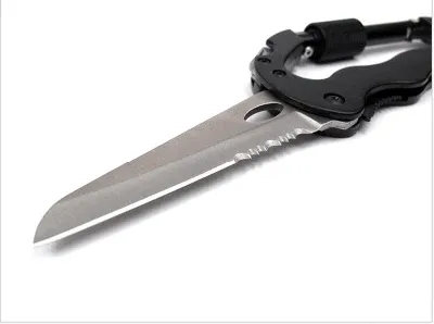 Outdoor Camping EDC Multi Tool Multifunction Pocket Carabiner Knife