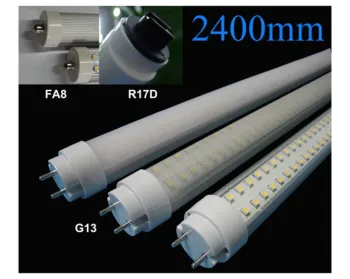 8 Ft T8 Led Tube Lighting 2400mm With Inner Driver, Pin Type G13 / Fa8 / R17d Ce, Rohs Approved