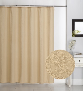 Elegant Modern 3D Embossed Shower Curtains for Bathroom