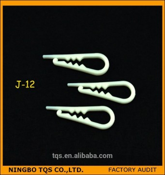6.3cm Milk White U Shape Plastic Shirt Collar Clips with Teeth