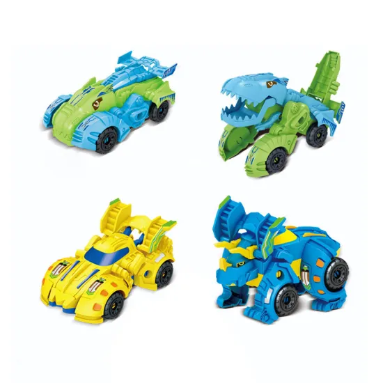 Transforming Dinosaur Car Toy Set: Tyrannosaurus Rex Half Dollar, Perfect Gift for 4-6 Year Old Boys