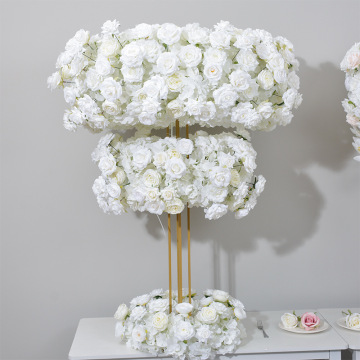 Luxus künstliche Rosen und Hortensien Blumenmittel für Hochzeiten