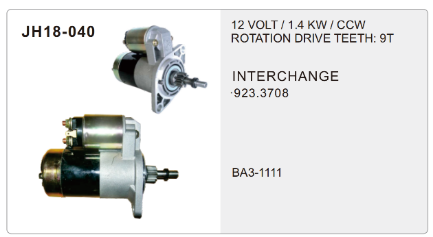 starter -JH18-040-X