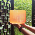 Q're Light Transparent Orange Singing Bowl 432 HZ Crystal Singing Bowls For Healing