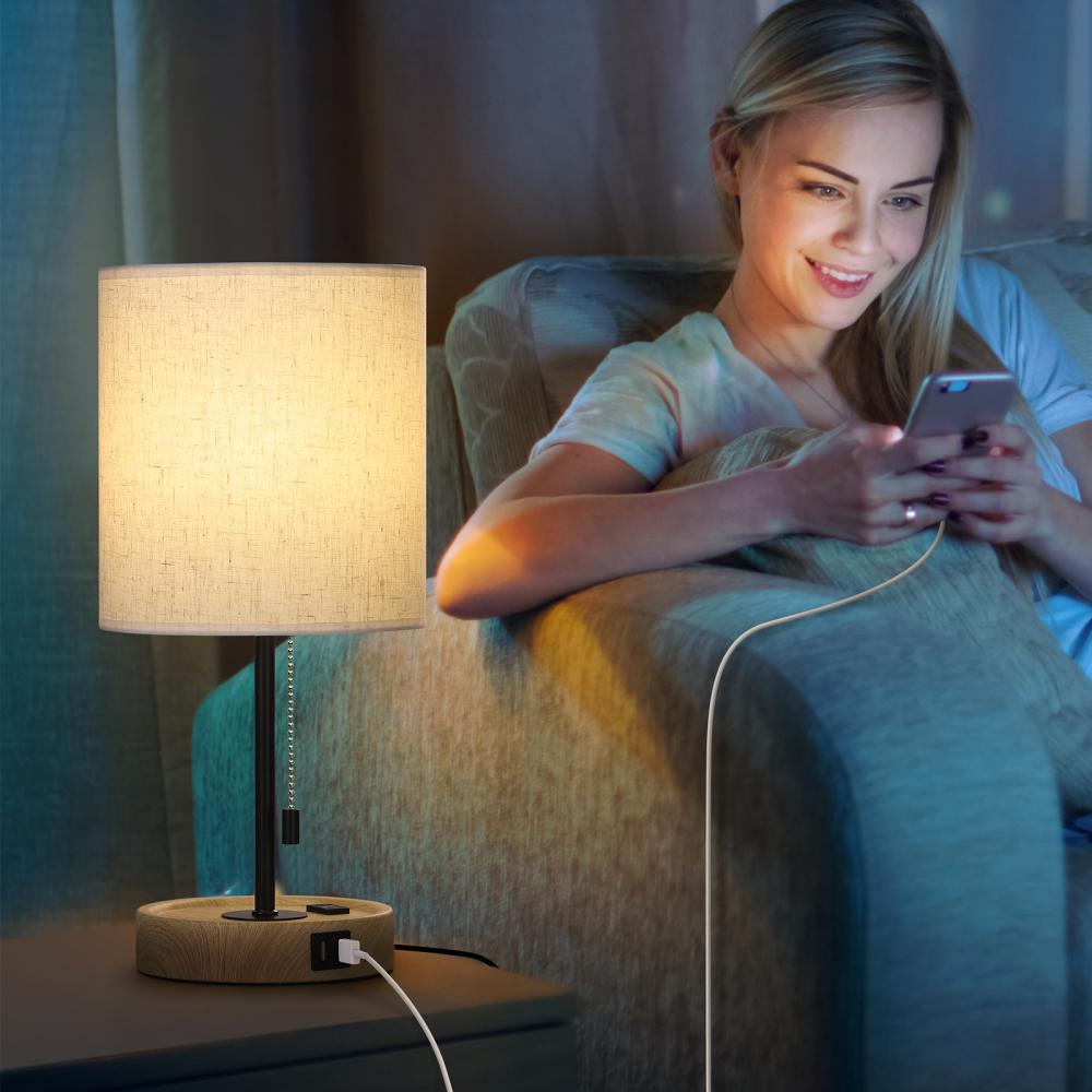 Nightstand Reading Lamps With Dual Usb Ports