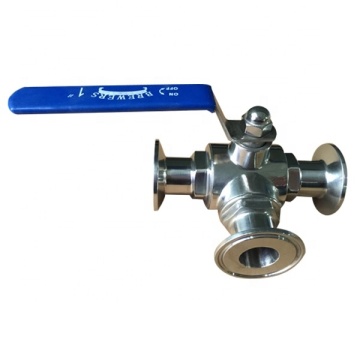 T/L Port Three Way Triclamped Ball Valve