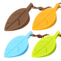 Bouchon de porte de silicone de style de feuilles colorées mignon