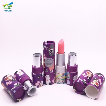 Factory wholesale coated paper lip balm tubes white cardboard magnetic lipstick tube