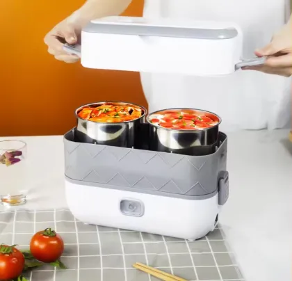 Stainless Steel Electric Heating Thermos Lunch Box - 2L Multifunctional Thermal Container