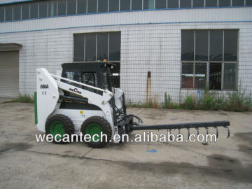 Skid steer loader attachmet rake looser