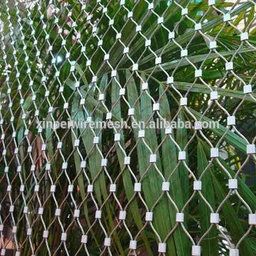 Flexible stainless steel cable rope mesh/aviary mesh/bird netting(China factory)