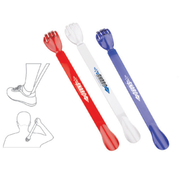 Affordable Promotion Gift: 2-in-1 Plastic Back Scratcher and Shoe Horn