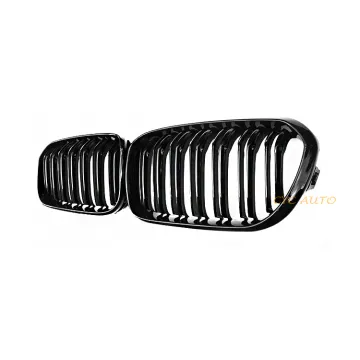 F20 Grille Car Front ABS Material Double Slat Gloss Black Front Bumper Grille for BMW 1 Series F20 2015-2018