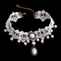 Мода кружева жемчужное ожерелье ручной работы для новобрачных колье Ожерелья
