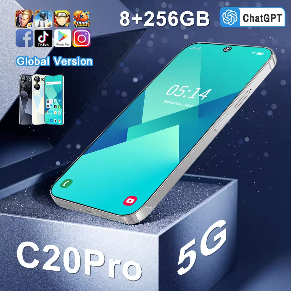 Hot Selling S21 Ultra Smart Mobile Phone 4G 5G Network desbloqueado tipo C Smartphone Dual-SIM Dual Standby Wi-Fi BT Game
