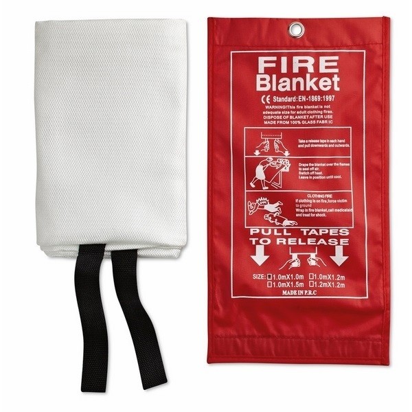 1.2*1.0m fiberglass emergency fire blanket