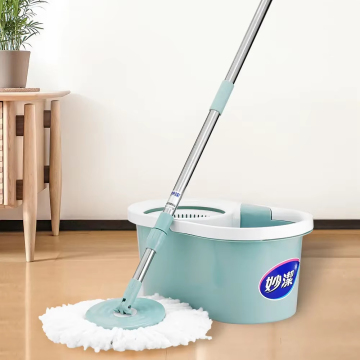 MOP de microfibra úmido e seco com balde de esfregão rotativo para limpeza do piso