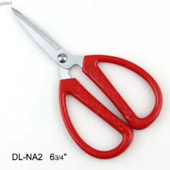 6 3/4 inch Professinal red plastic handle head shears