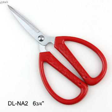 6 3/4 inch Professinal red plastic handle head shears