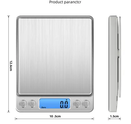 Stainless Steel Electronic Scales for Kitchen and Home - Small Gram Baking and Jewelry Weighing
