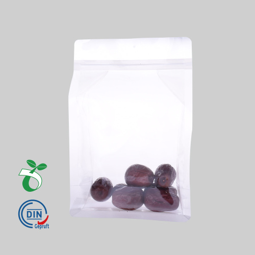 Sacs de fond de boîte en plastique biodégradables en gros pour la nourriture avec fermeture à glissière
