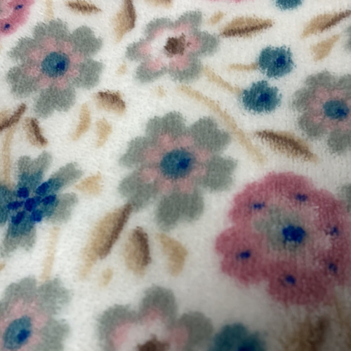 100%Polyester Single Side Coral Fleece with Printing Fabric