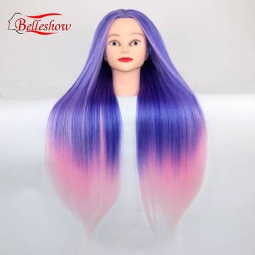 Hot sell Wholesale ombre Color head Beauty School Hairdressing Products Female Hair Mannequins Head Salon School Training Head