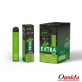 Dispositivo de vape extra de fumaça descartável 1500 puffs