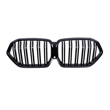 Glossy Black Front Grille for X6 2019+ Replacement Double Line Bumper Grille