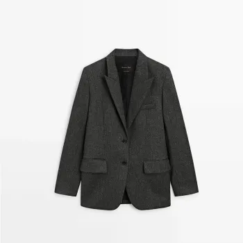 Women's smart commuting fine grain wool blend suit woolen coat