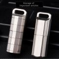 Portable Keychain Pill Container Titanium Capsule in Outdoor