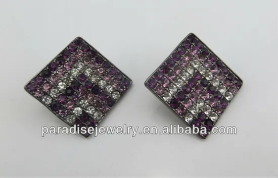 2013 Fashionable rhinestone stud silver earrings for women E-21168