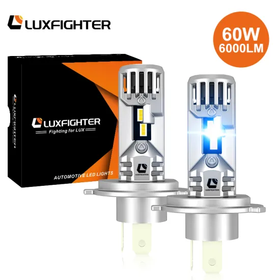 LUXFIGHTER Q36 LED Car Headlights - H1, H7, H4, 9005, 9006, 9007 Bulbs, 6500K