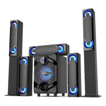TK-1201 نظام مكبر صوت متعدد الوسائط 5.1 مسرح منزلي مع BT/FM/USB/MP3/SD/جهاز التحكم عن بُعد