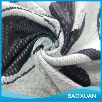 polyester viscose knit jacquard fabric printed