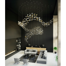 Luxury Pendant Villa Living Room Big Crystal Chandeliers